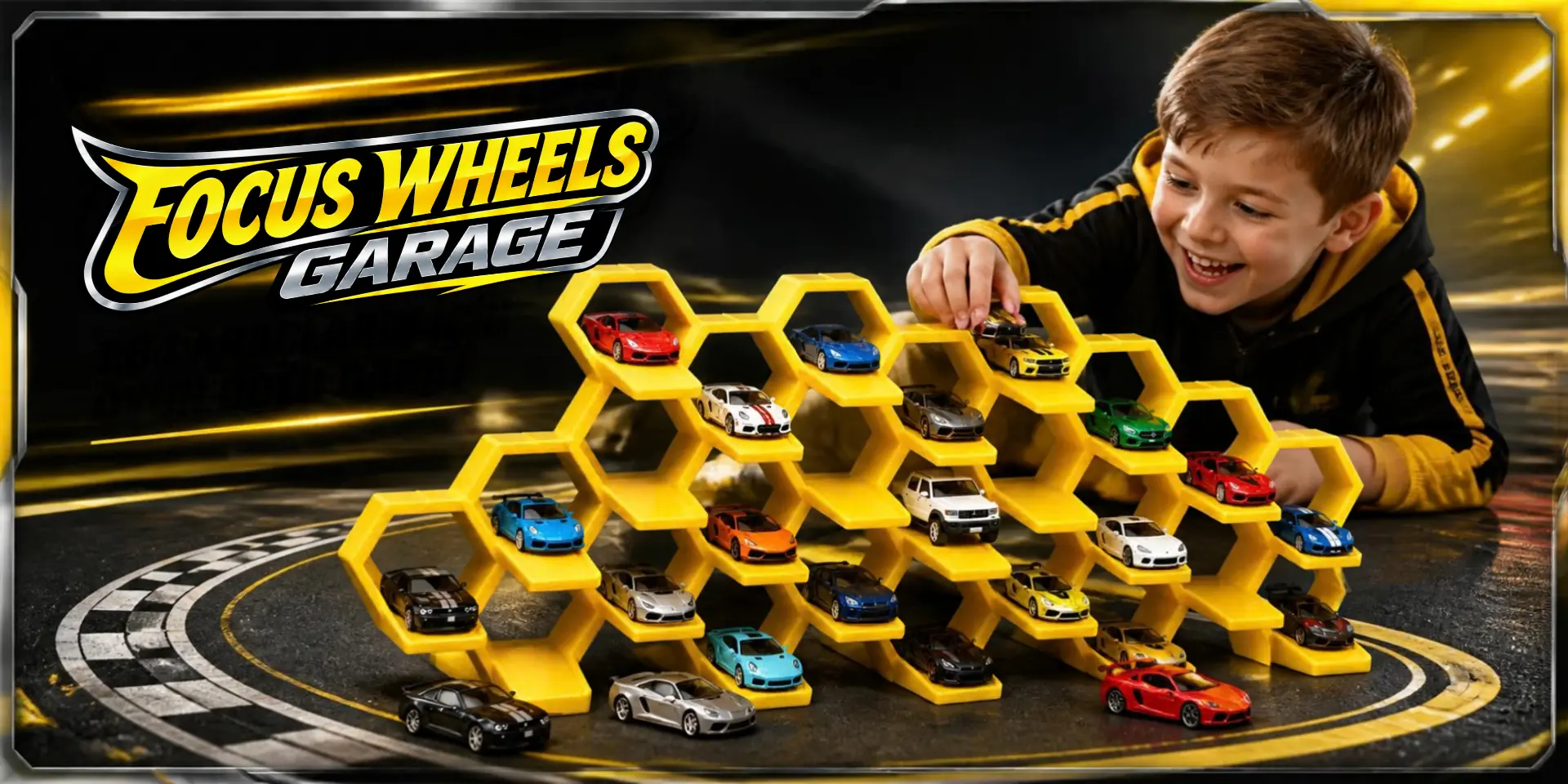 Focus Wheels Garage — modular toy car garage